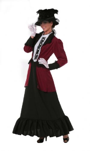1850 dame bordozwart