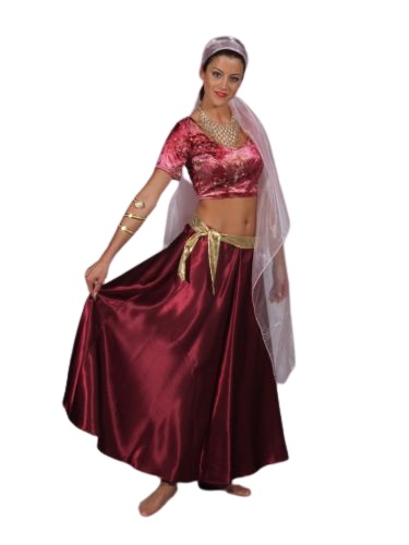 Indische dame bordeaux