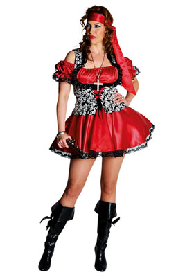 Piratendame rood doodskoppen