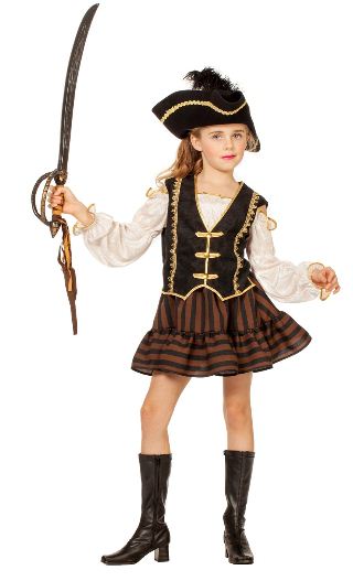 Piratenmeisje bruin