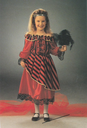 Piratenmeisje rood