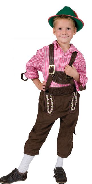 Oktoberfest kostuum jongen roze