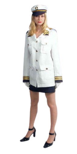 Kapiteindame wit blauw