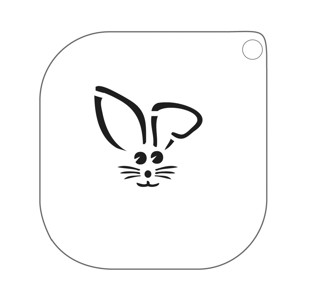 MAKE-UP TEMPLATE 51 konijn gezicht 