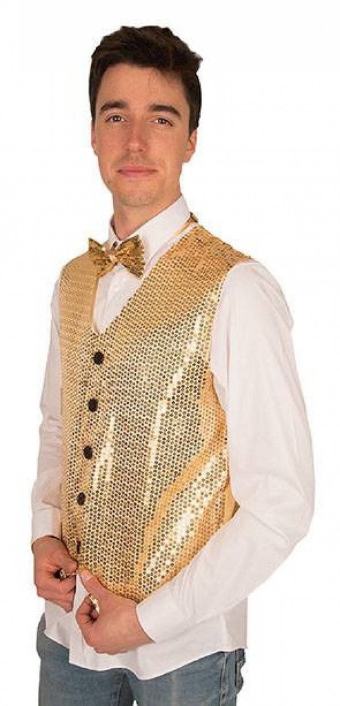 Vest glitter goud