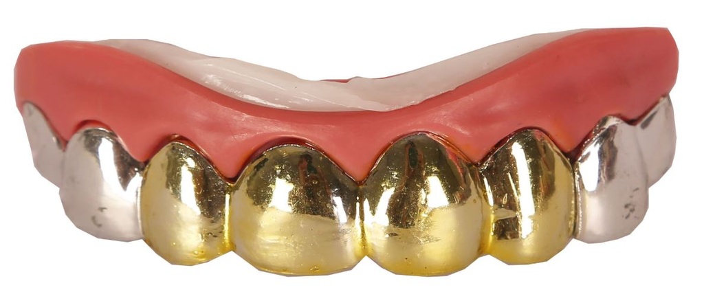 Halloweentanden Goud met zilver