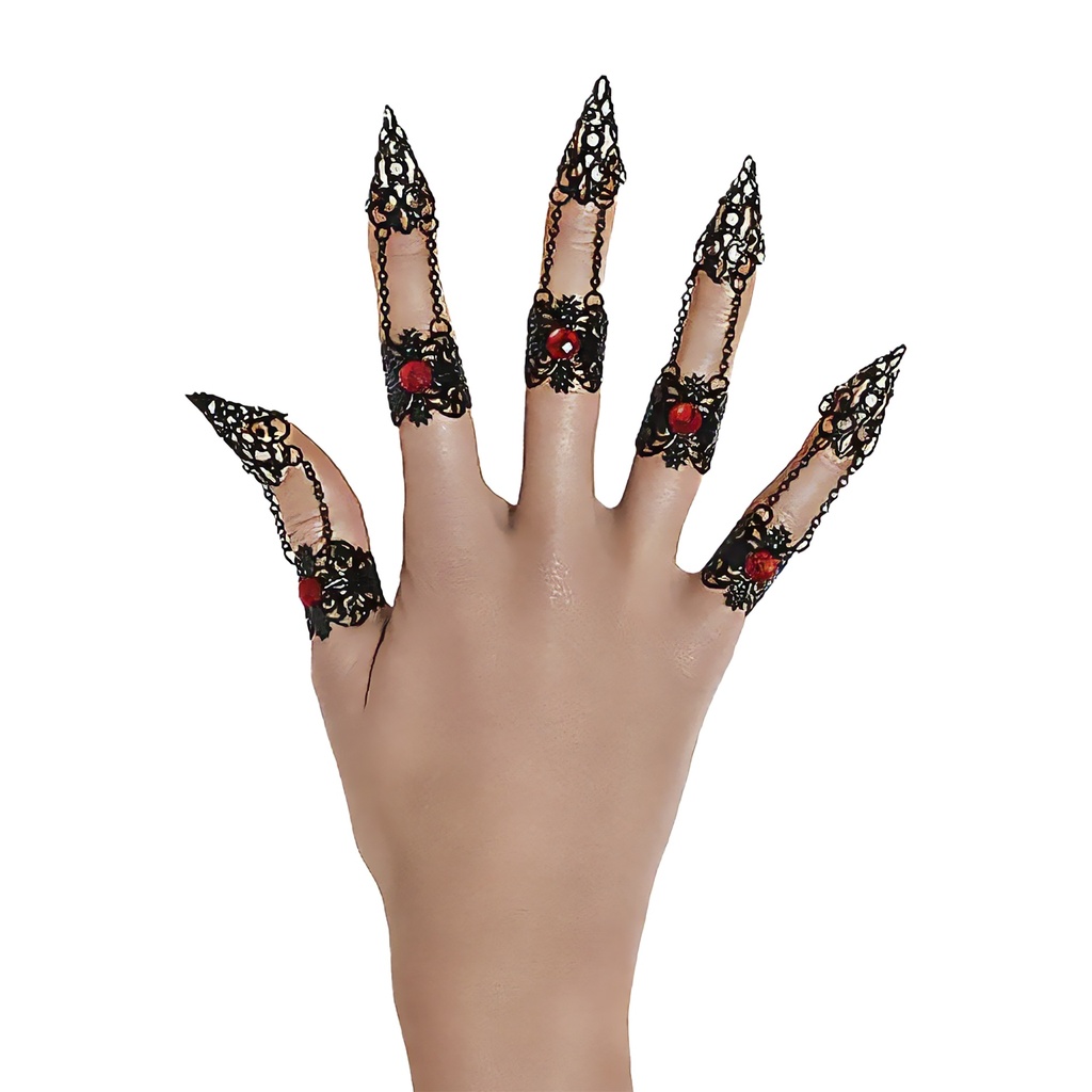 Set vingerringen met nagels