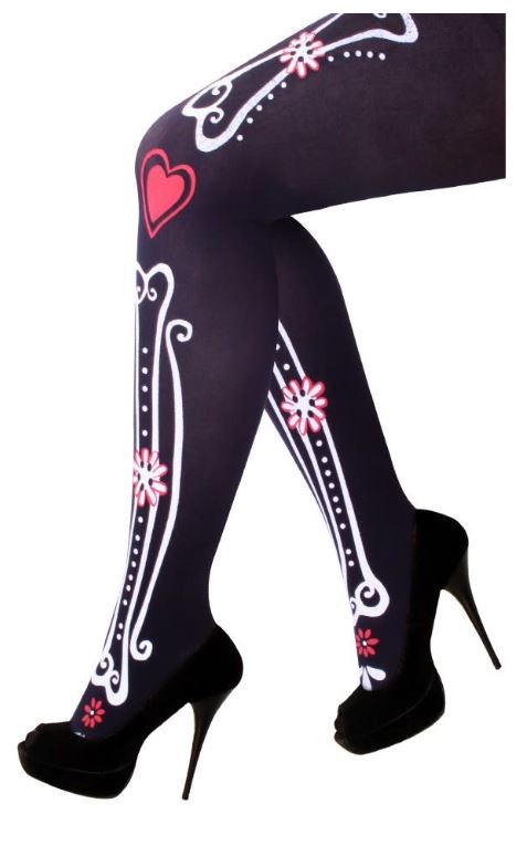 Kousenbroek Dia de Muertos hart