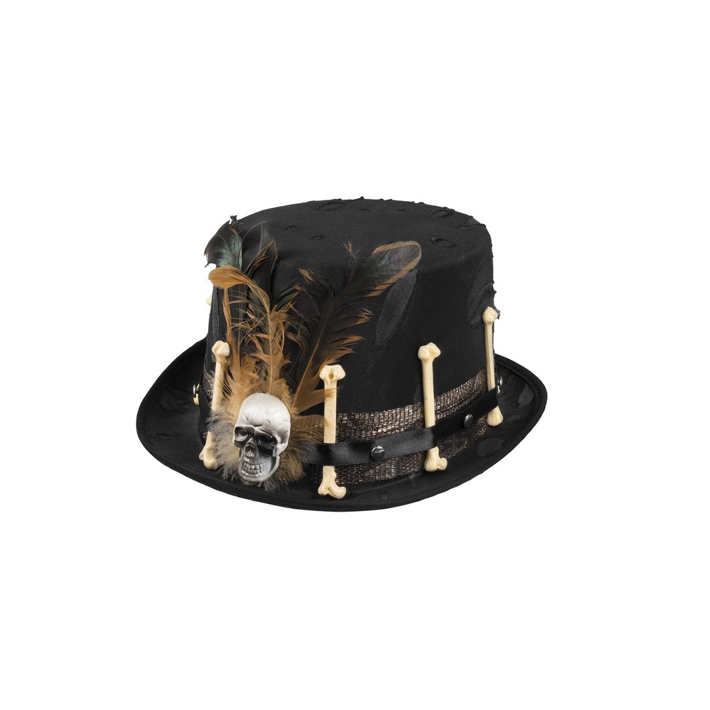 Halloweenhoed zwart Voodoo