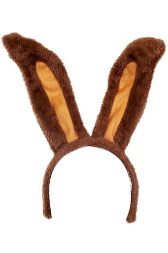 Diadeem konijn donker bruin