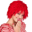 Pruik Clown draadjes rood