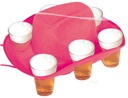Cowboyhoed roze met bekerhouder