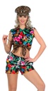 Tropische dame bloemen & luipaardprint