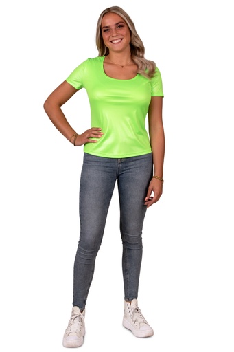 T-shirt dame fluo groen