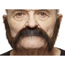 Snor met bakkebaarden Herman donkerbruin