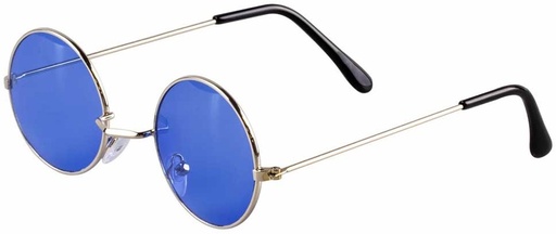 Hippie bril blauw metalen oren
