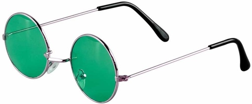 Hippie bril groen metalen oren