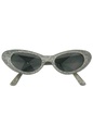 Bril jaren 50 glitter zilver