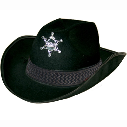 Cowboyhoed Sheriff zwart
