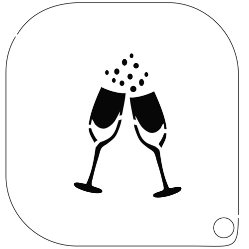 MAKE-UP Template 29 Champagneglazen