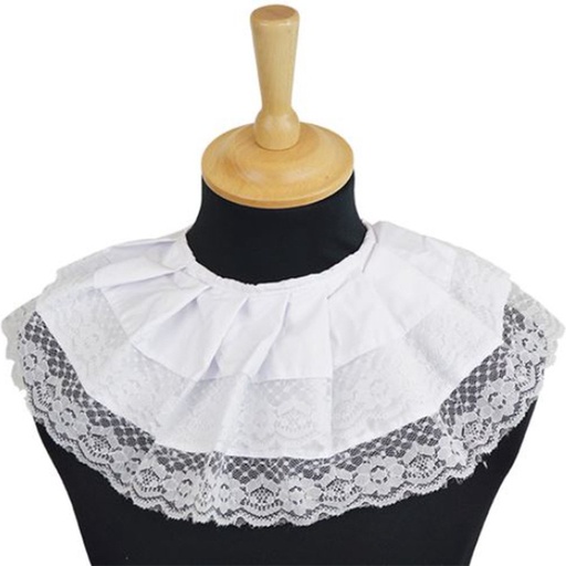 Pietenkraag luxe met kant wit