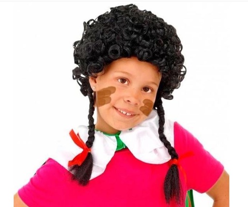 Pieten pruik meisje met vlechtjes