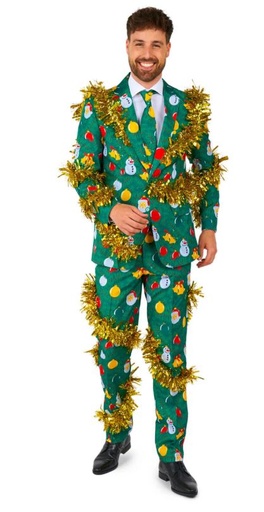 Kerstkostuum groen deco