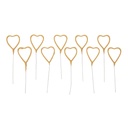 Sterretjes hart goud 10 stuks
