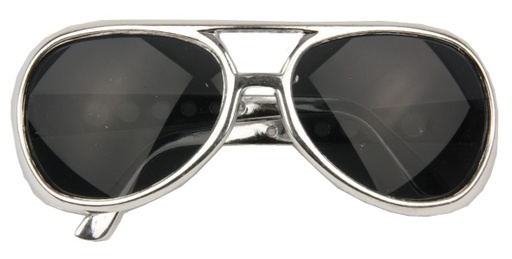 Bril Elvis zilver