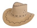 Cowboyhoed leerlintjes licht bruin