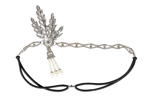 Charleston hoofdband met strass steentjes