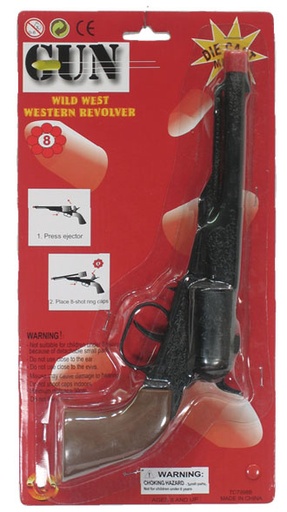 Revolver zwart 8 shots