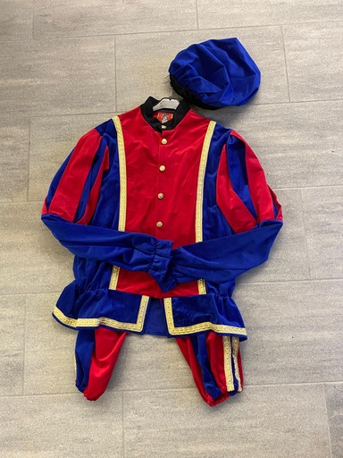 Pietenkostuum Snoeppiet rood - blauw