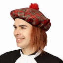 Schotse muts rood met haar