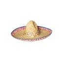 Sombrero natuur met gekleurde band