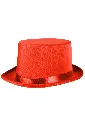 Hoge hoed satijn rood