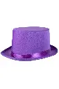 Hoge hoed satijn paars