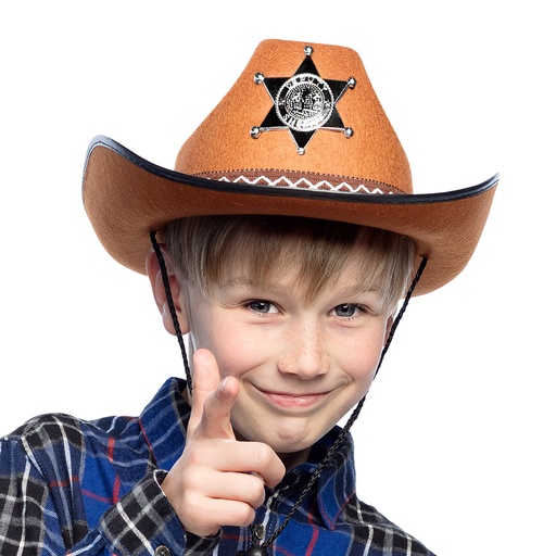 Cowboyhoed kind licht bruin