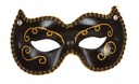 Venetiaans masker zwart met goud