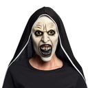 Halloweenmasker latex 'Screaming nun' met kap