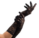 Handschoenen kant lang zwart 