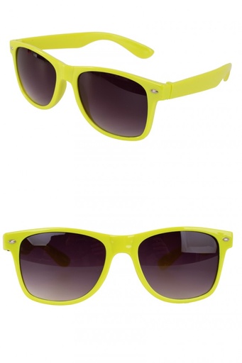 Bril Blues Brothers geel donker glas