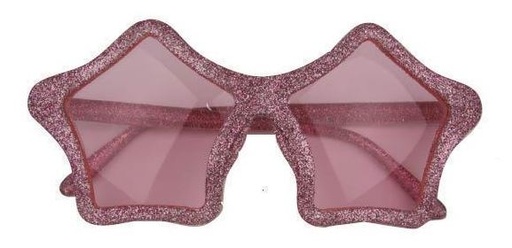 Bril Sterren glitter roze