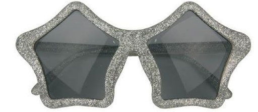 Bril Sterren glitter zilver