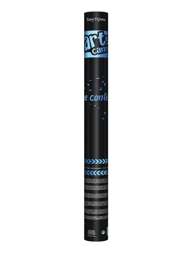 Confettikanon blauw 60 cm