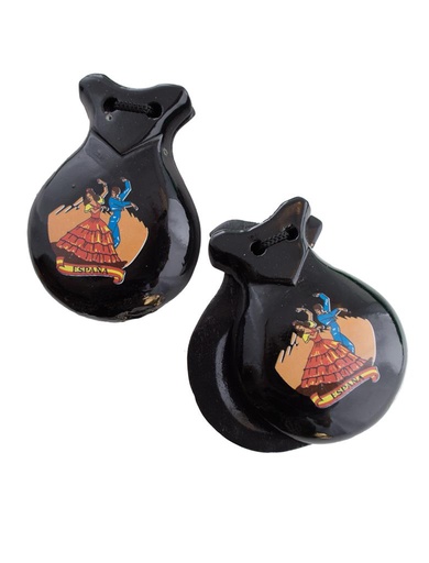 2 Castagnetten zwart