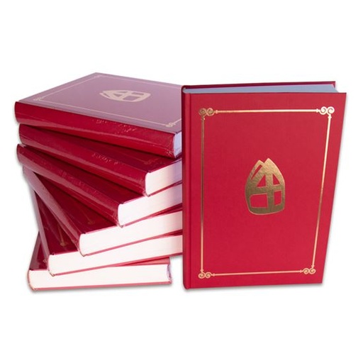 Sinterklaas boek met gouden mijter