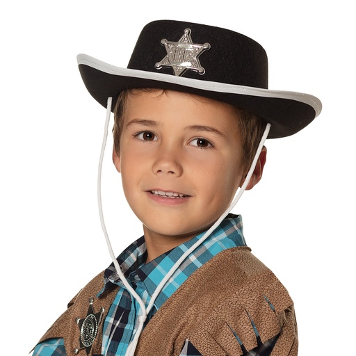 Cowboyhoed kind zwart