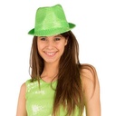 Pailletenhoed fluo groen