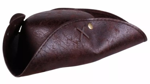 Piratenhoed bruin met lintje